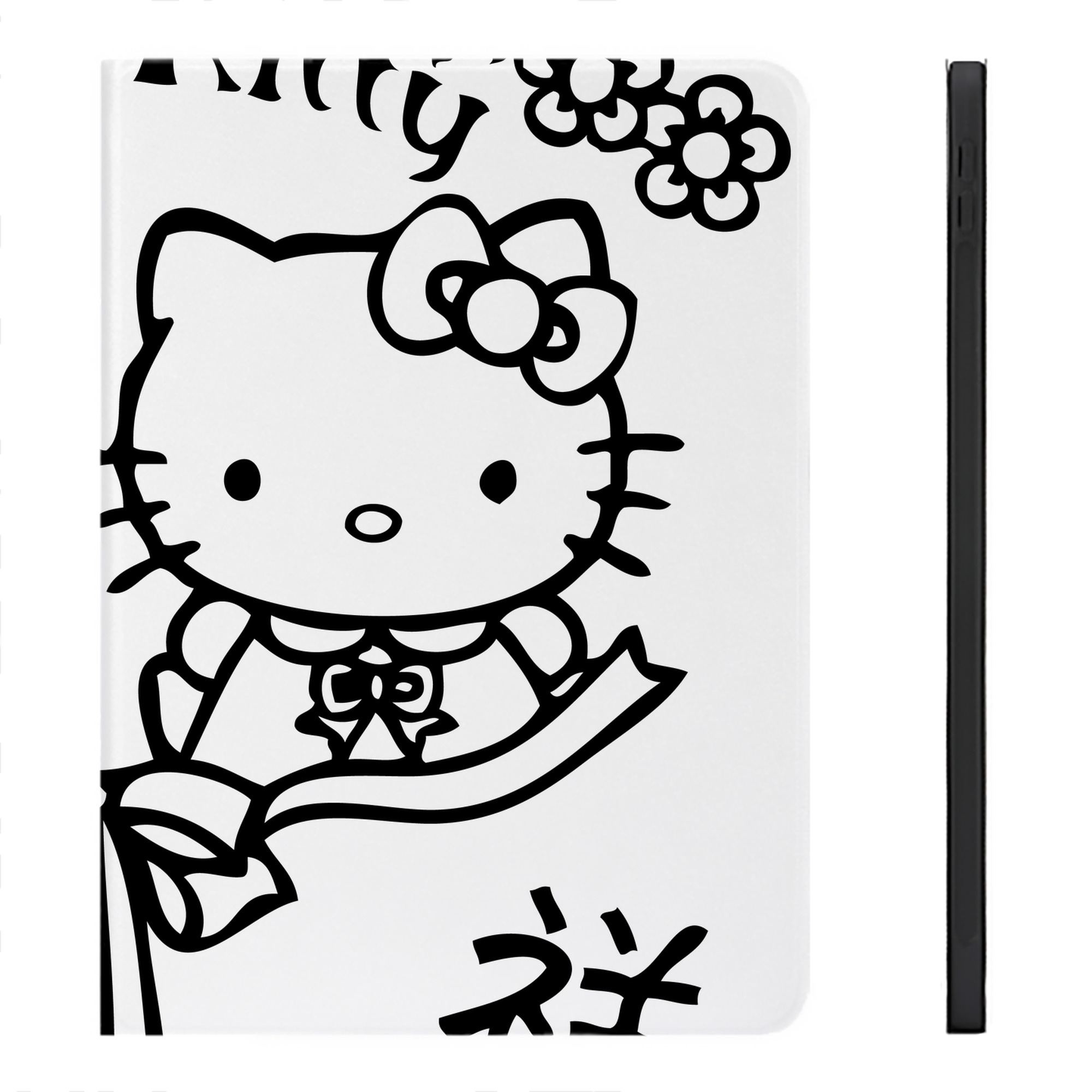 （画像用） Hello Kitty ハローキティ IPadケース ペンホルダー付き ブックスタイルデザイン